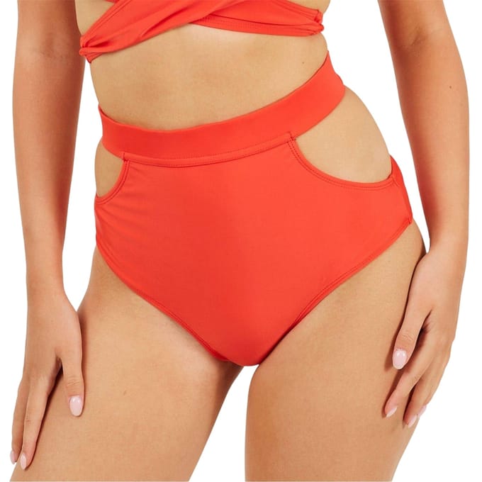 Brave Soul Damesbikinibroekjes met strik aan de achterkant (Rood)