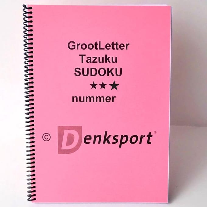 Denksport Grootletter – Sudoku puzzelboek – Niveau 3 – 3 Sterren