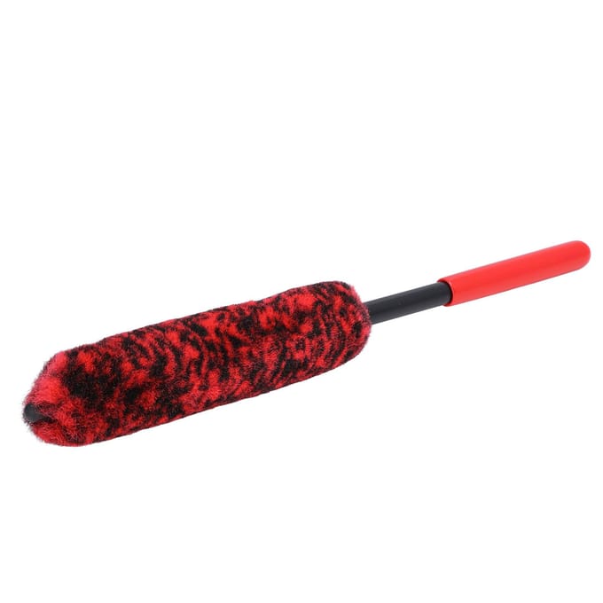 Universele Auto Wieldop Reinigingsborstel Flexibele Lange Handgreep Auto Band Detailing Borstel Rood black