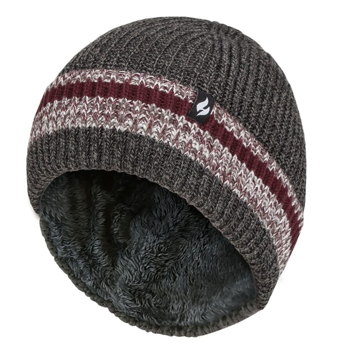 Heat Holders - Wintermuts met manchet voor heren - Houtskool