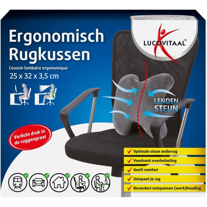 Lucovitaal Ergonomisch Rugkussen 1ST