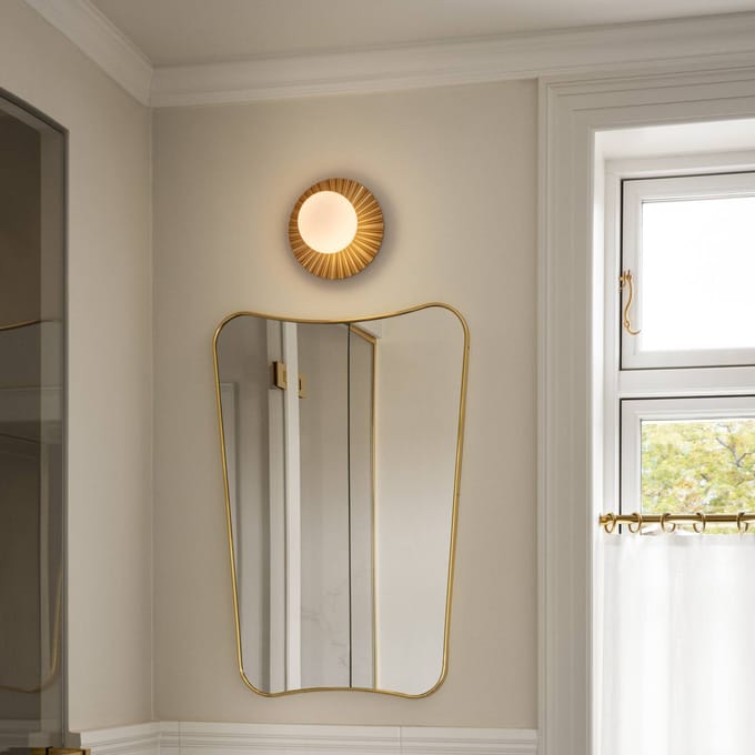 Nuura Liila Muuse Wand-/ Plafondlamp Klein, Scandinavisch Goud/opaal
