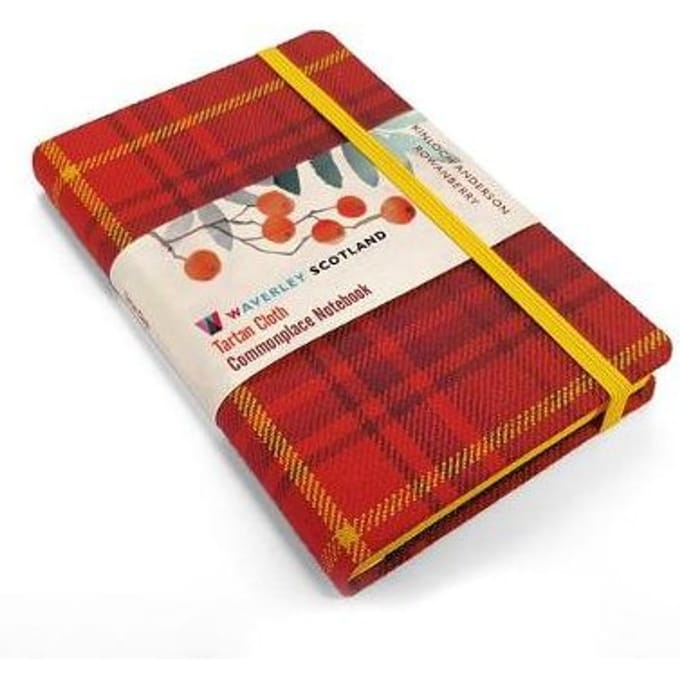 Waverley S.T. (M): Rowanberry Pocket Genuine Tartan Cloth Commonplace Notebook