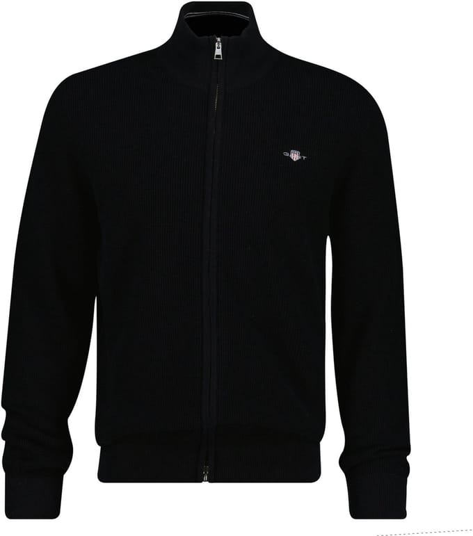 GANT Vest MICRO TEXTURED COTTON ZIP CARDIGAN Set van 1