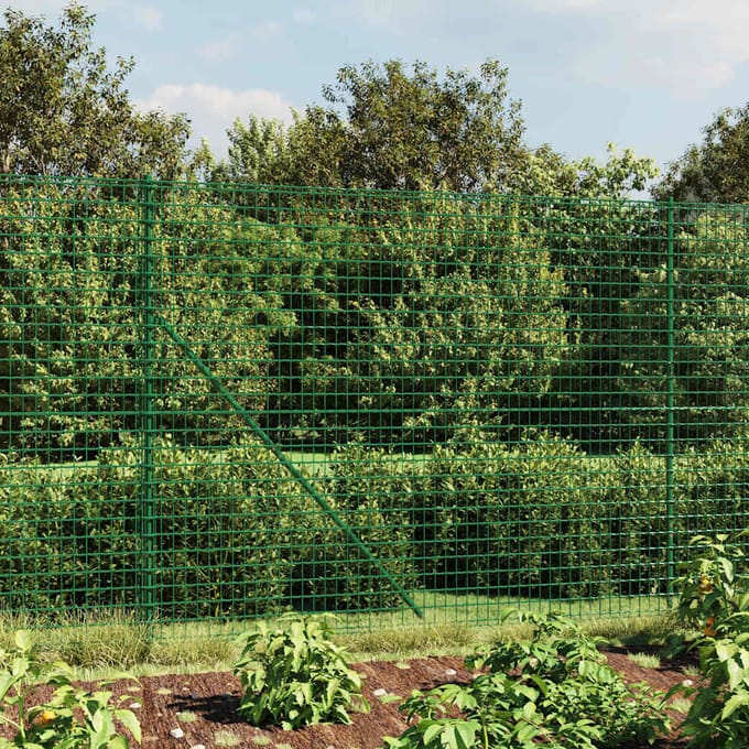 vidaXL - Draadgaashek - 1,4x25 - m - gegalvaniseerd - staal - groen
