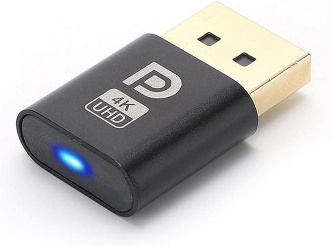 NÖRDIC DP-EMU Dummy Plug - Displayport 4K Display Emulator - PC headless bedienen