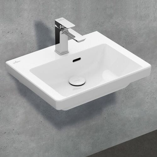 Villeroy & Boch Subway 3.0 wash hand basin 50 cm, with 1 tap hole, with overflow 43705001