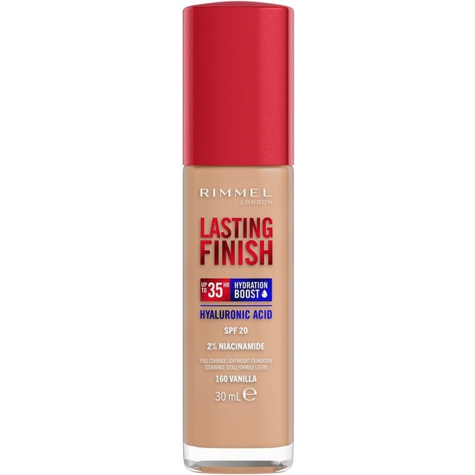 Lasting Finish 35 Hour Foundation 160 Vanilla 30 ml – Foundation, 35-Hour Wear, For Dry Skin, Vanilla, Hyaluronic Acid, Suitable For Daily Makeup Routine