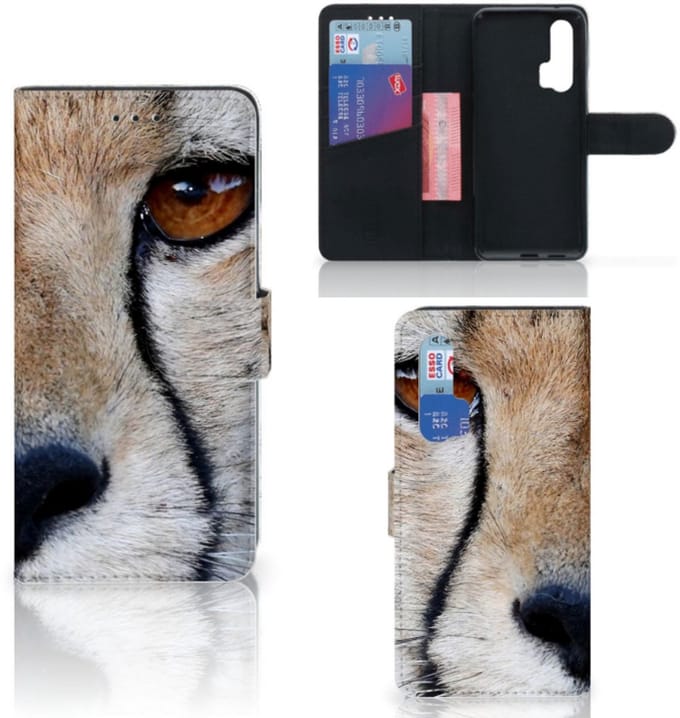 Honor 20 Pro Telefoonhoesje met Pasjes Cheetah