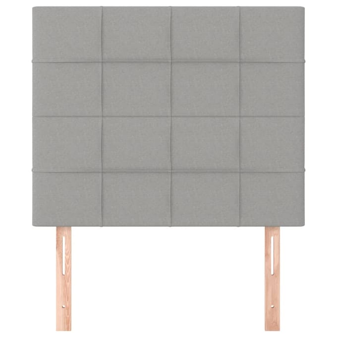 vidaXL - Hoofdbord - lichtgrijs - 100x5x118/128 - cm - stof