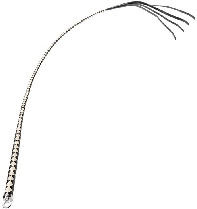 RISE - Japanse Bull Whip - 120 cm - Zwart/Wit