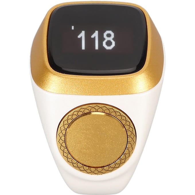 18mm Elektronische Teller 0,49 inch Digitale Weergave Intelligente Telling Vingerring met Vibratieherinnering wit
