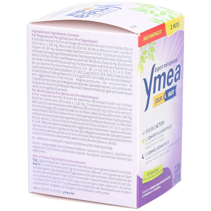 Ymea Dag & Nacht Voedingssupplement Menopauze 128 Capsules