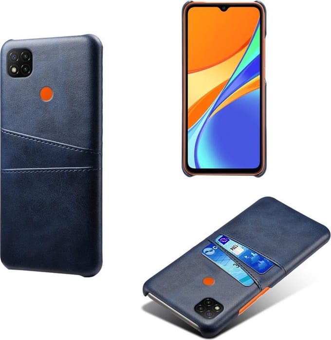 Backcover met Opbergvakjes + PMMA Screenprotector voor Xiaomi Redmi 9C _ Blauw