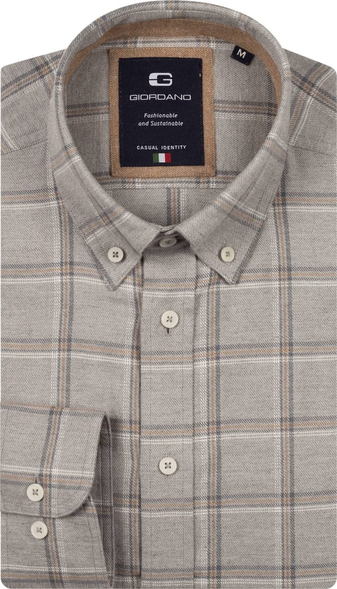Giordano – Loretto – Overhemd – Button Down – Regular fit - Soft Grey – 527863-91