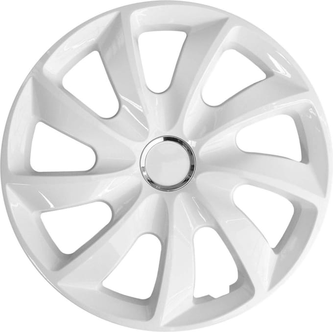 NRM - wieldoppen 16" - Wit- set van 4 stuks - ABS / Duurzaam / Resistant