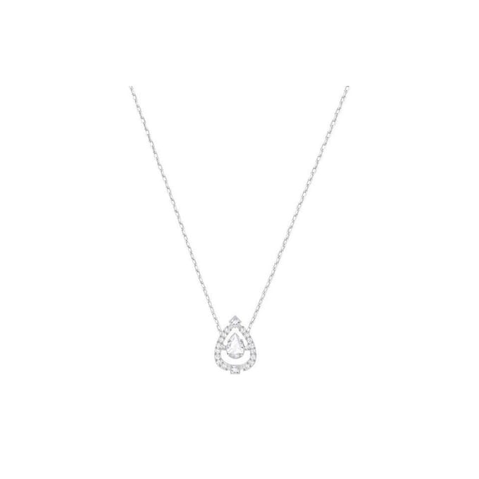 Swarovski Sparkling Classic Dazzling Druppel Ketting Dames ketting Zilver 5451992 Box (Random Color) white