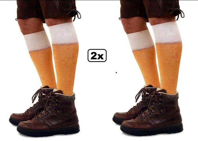 2x Paar Bier sokken mt 43/46