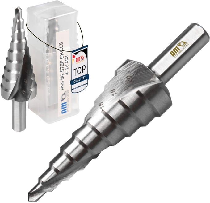 Professionele Trappenboor Ø 4-20 mm voor Metaal, RVS, Hout en Kunststof