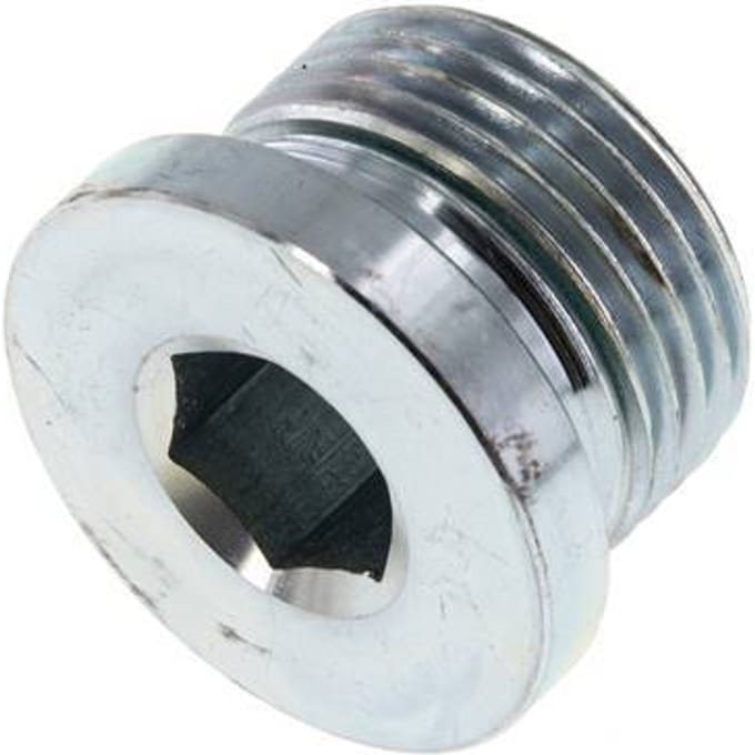 Plug M27 X 2 Staal FKM met binnenzeskant 400 bar (5620.0psi)
