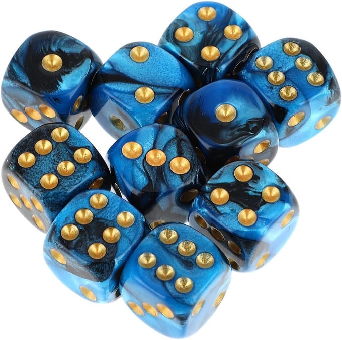 Solidchoice - Set van 10 Gekleurde Polyhedrale Dobbelstenen voor Spellen