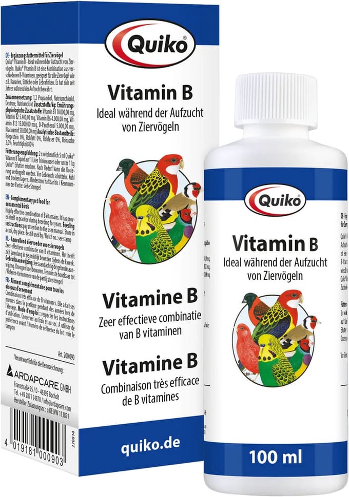 Quiko vitamine B - Supplementen - Vogelvoer - Kweekbevordering