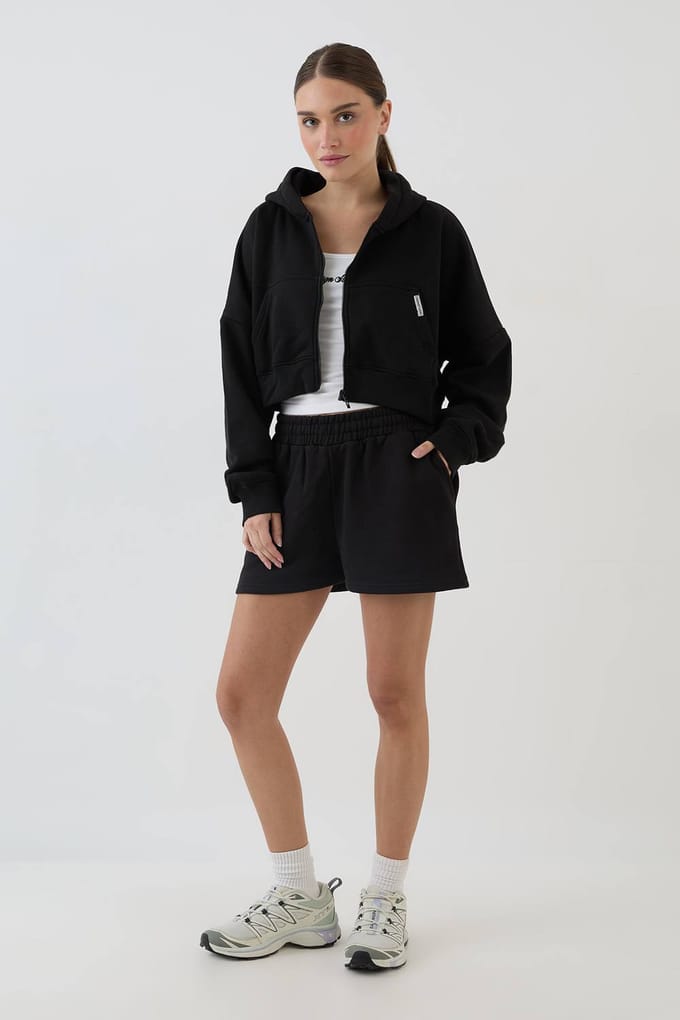 Dames Dsgn Studio Losvallende Sweat Short | Black | Maat: XS