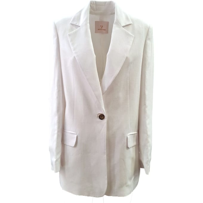 White Wise - Oversize White Jacket WW29139