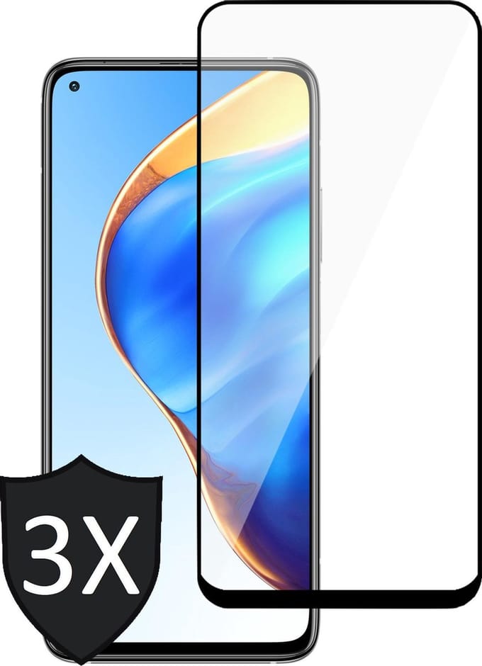 Screenprotector geschikt voor Xiaomi Mi 10T Pro - 3x Glas Screen Protector Full Screen