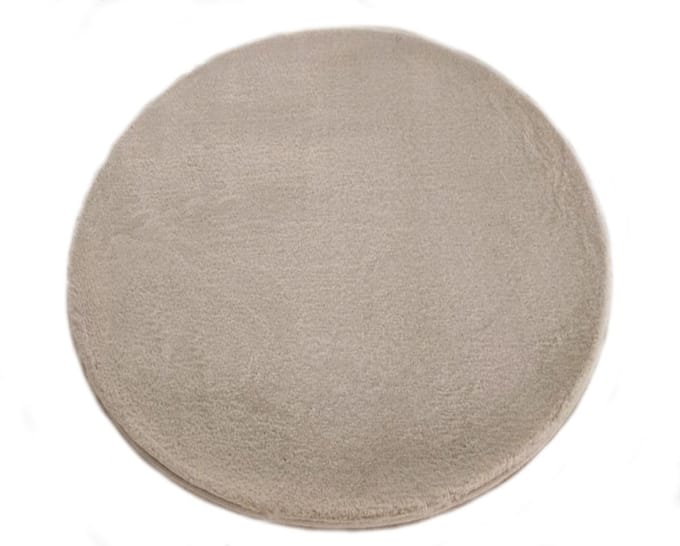 Karpet Fluffy rond 200cm taupe
