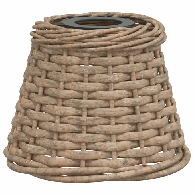 vidaXL - Plafondlampenkap - Ø15x12 - cm - wicker - bruin