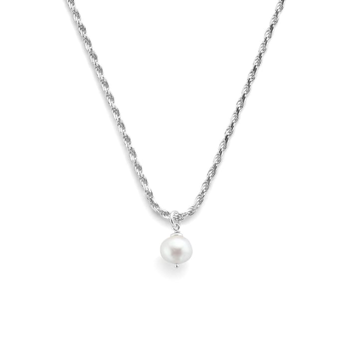 YO&NO - Zilver - Ketting - parel - 41+4cm - Sieraden Vrouw - Zilver 925