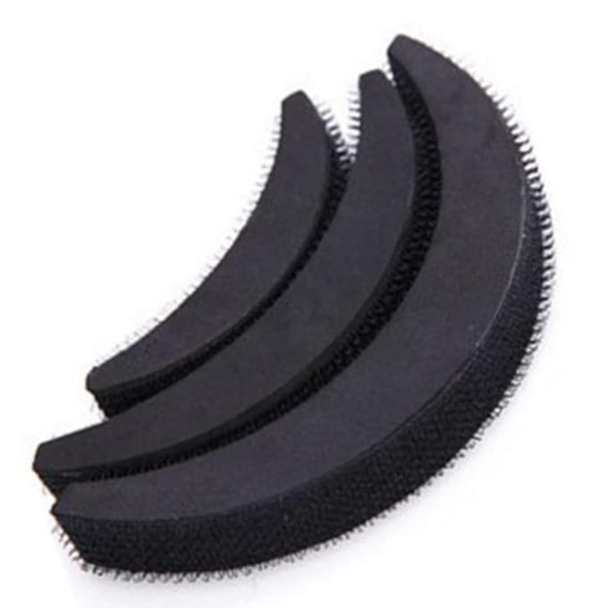 3 stuks Vrouwen Volume Haarbasis DIY Bump Styling Clip Stick Bun Maker Insteek Tool black