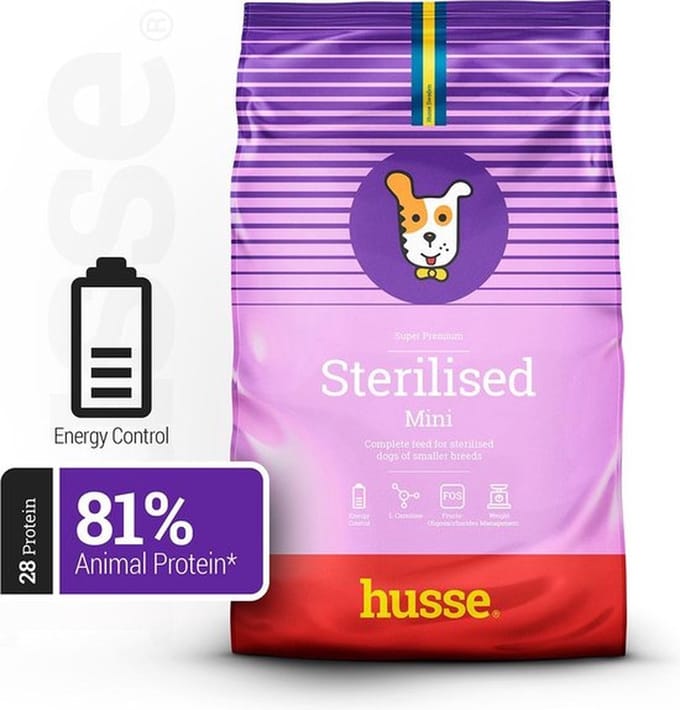 Husse Sterilised Mini - Hondenvoer - 3 x 2 kg