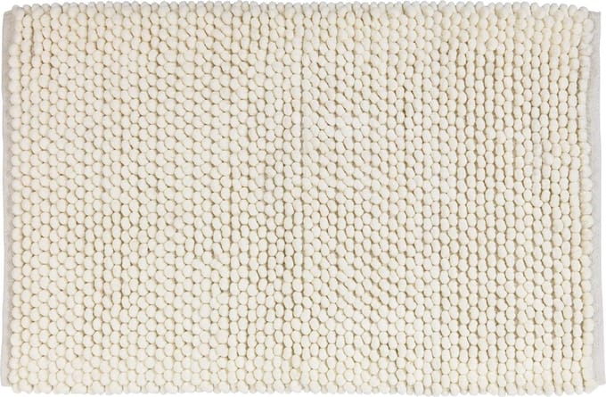 Badmat Urdu Ecru, badmat, veilig, zacht, pluisvrij, polyester, beige, 60 x 0 x 90 cm