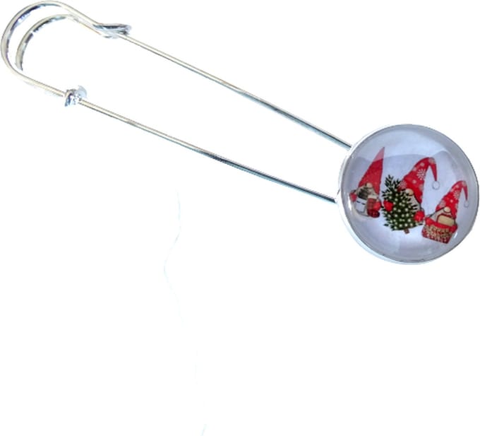 2 Love it Wijze Gnooms - Sjaalspeld - Vestsluiting - Diameter 20 mm - Lengte: 8 cm