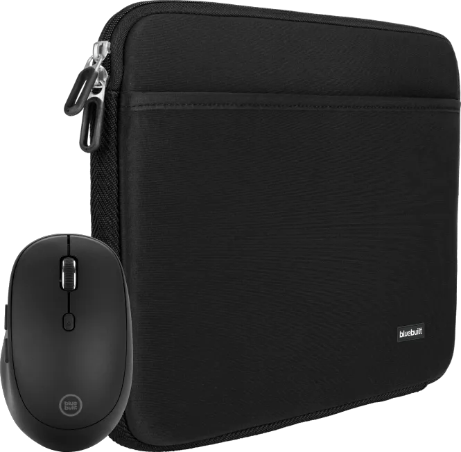 BlueBuilt Laptophoes 31 cm 13 inch M Zwart + Tradendum Muis