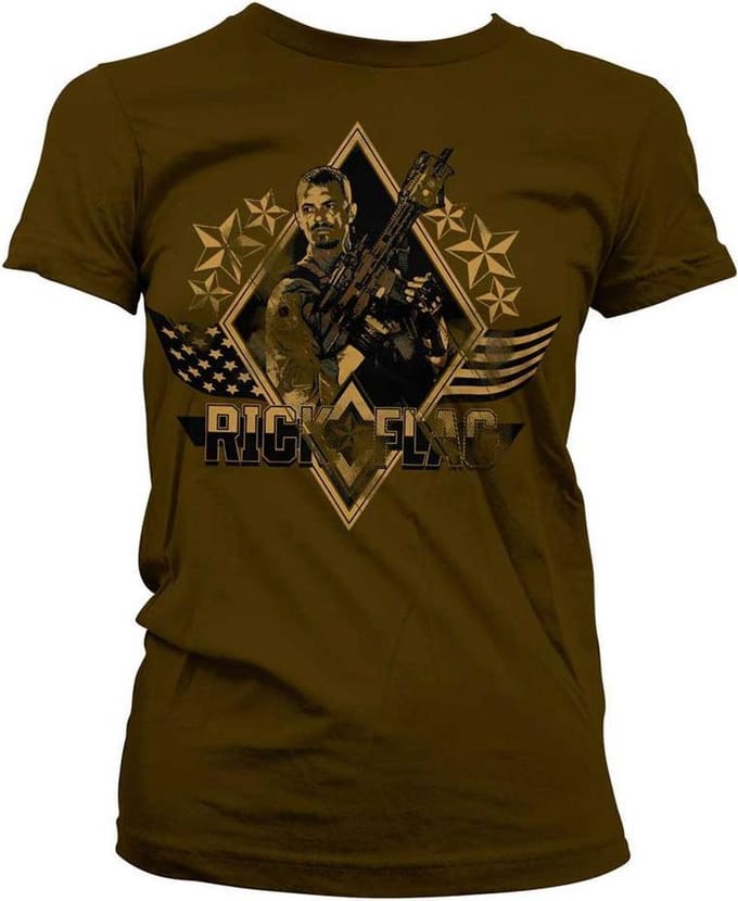 DC Comics Suicide Squad Dames Tshirt -S- Rick Flag Bruin