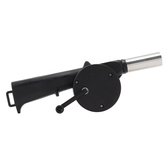 Souffleur à manivelle Petit Léger Portable Gain de temps Multi-usage Ventilateur à manivelle pour Barbecue Camping Cheminée Feu de joie black
