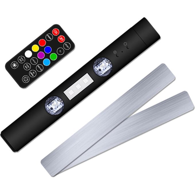 5V 3W Auto Sfeerlicht USB Opladen Kleurrijk LED Sfeerlicht Podiumlicht Ritme Geluidsbesturing D88 with remote controller gray