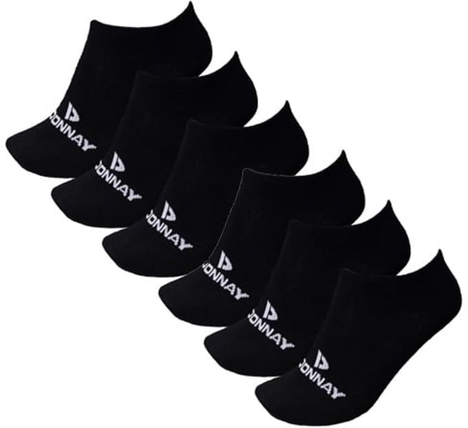 6-Pack Donnay Sneakersokken - Black (020) - maat 43-46