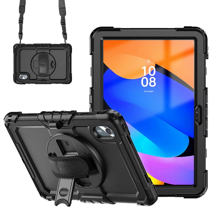 Accezz Tablet Hoes - Geschikt voor Lenovo Idea Tab - Backcover Shoulder Strap - Zwart