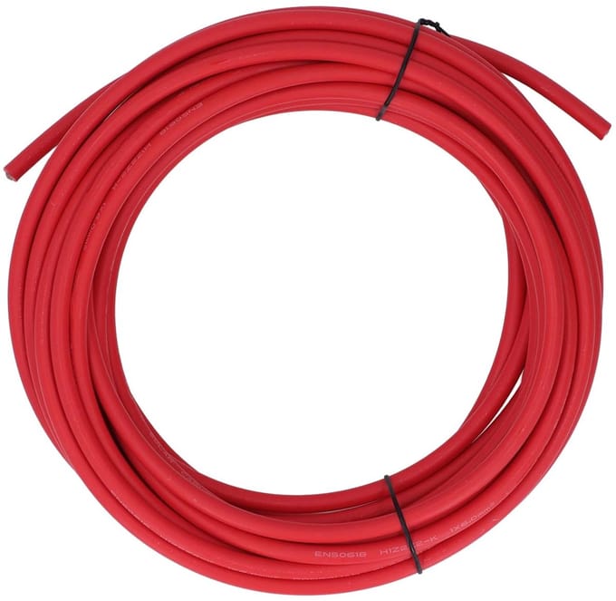 Zonnepaneeldraad - PV-kabel - Zonne-energie - Dubbele isolatie - 6 mm² 20 meter - Rood