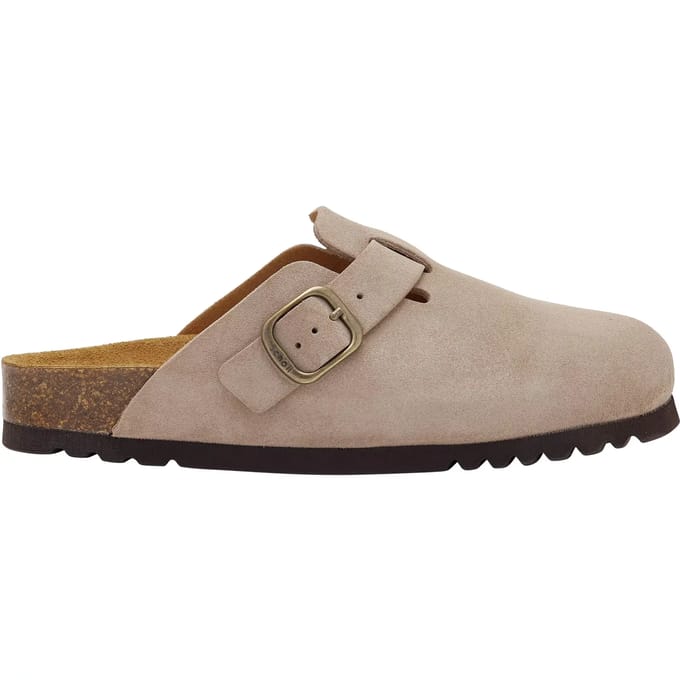 Scholl Klomp Fae Suede Vrouwen - Lichtgrijs