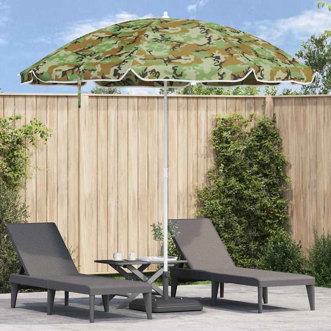 vidaXL - Tuinparasol - 263 - x - 263 - x - 272 - cm - 170T - polyester - Camouflage