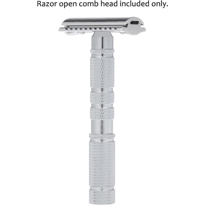 Rasoir de sécurité à Double tranchant, tête de peigne ouverte pour hommes, outil de rasage white