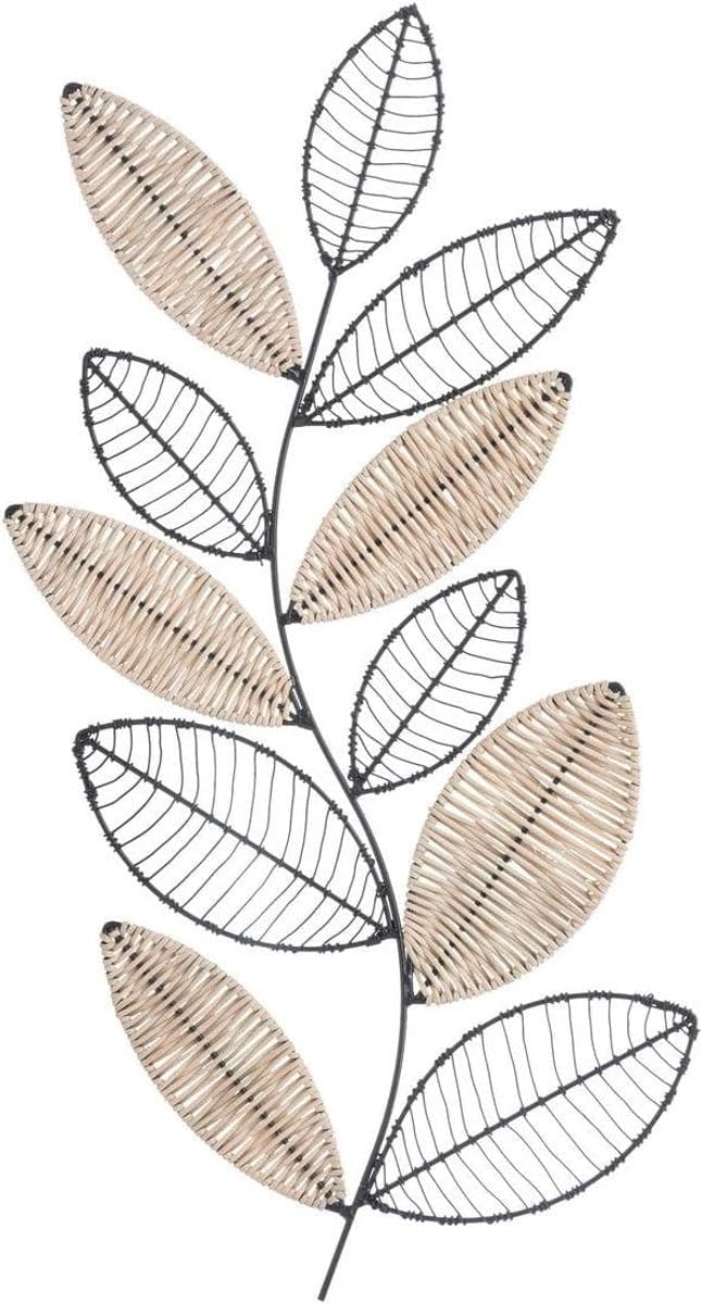 Atmosphera Wanddecoratie Aurore - Metaal en rotan - 56 cm
