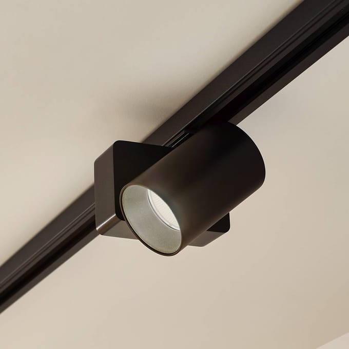 Lindby LED railspot Linaro/Brinja, zwart, 1-fase