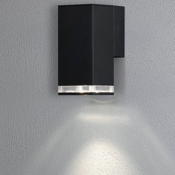 Konstsmide Buitenwandlamp Pollux Downlight 16,5cm, zwart