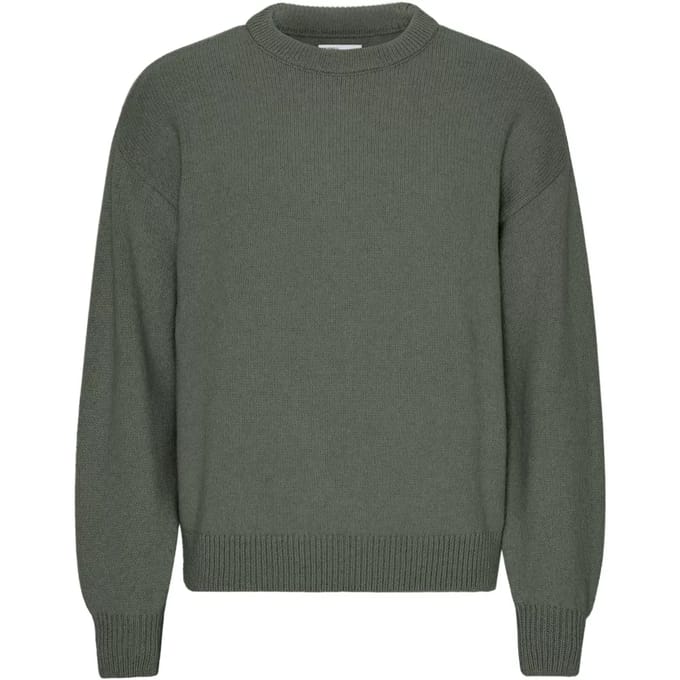 Trui met oversized ronde hals Colorful Standard Dusty Olive